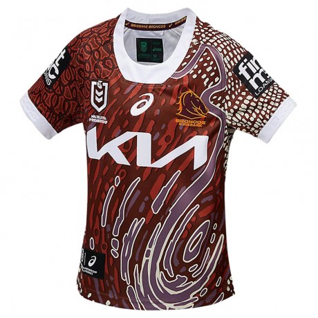 Brisbane Broncos 2024 NRL Indigenous Jersey Kids